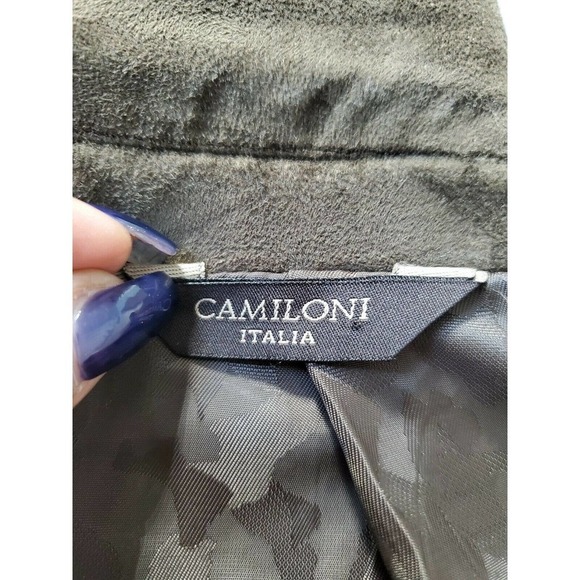 Camiloni Men Olive Polyester Long Sleeve Single Breasted 2 Buttons Fitted Blazer - Picture 9 of 12